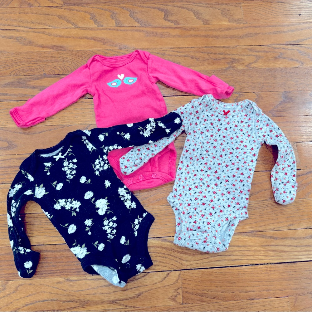 Long sleeve newborn onesies baby girl NB